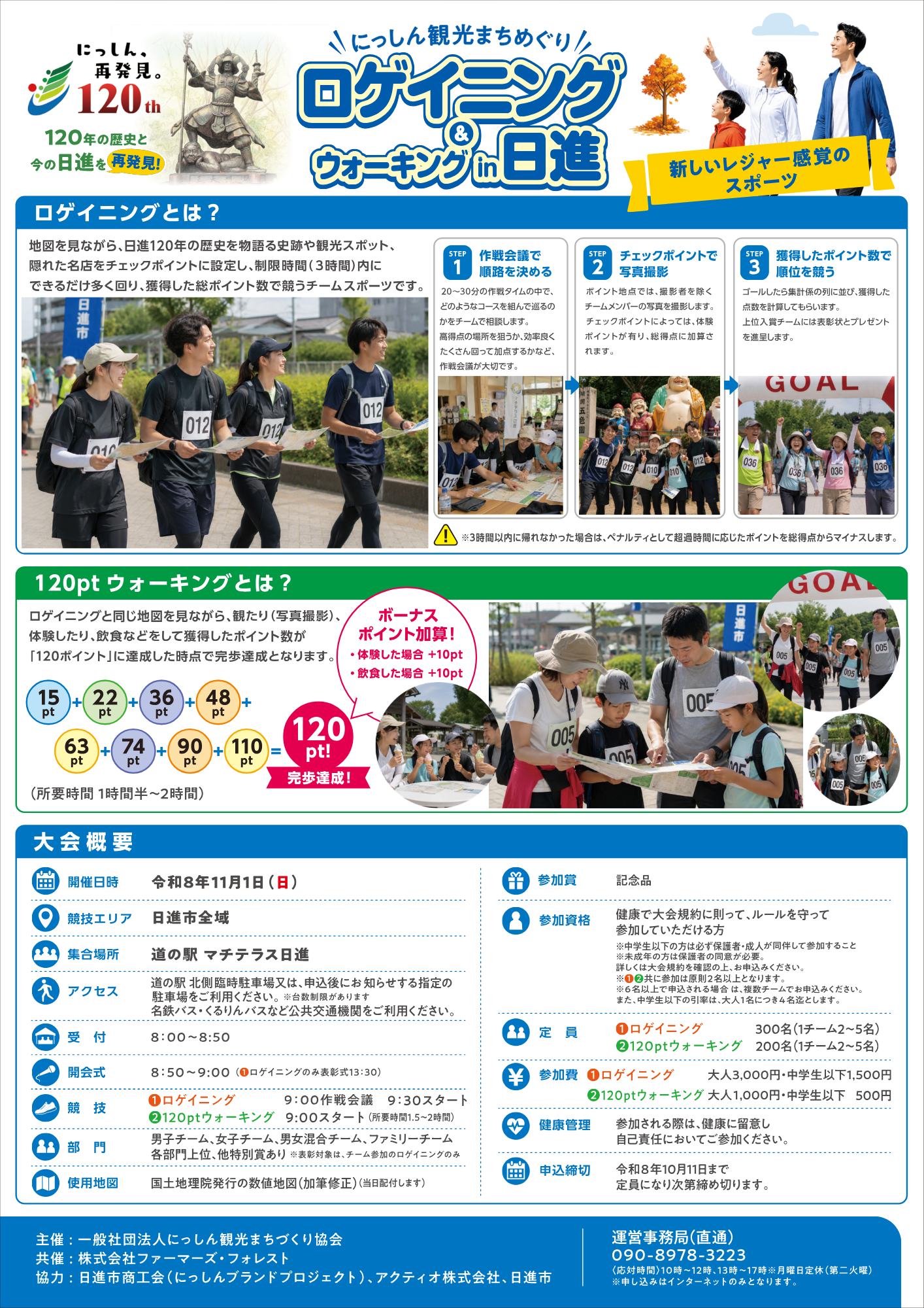 にっしん観光まちめぐりロゲイニング チラシ裏